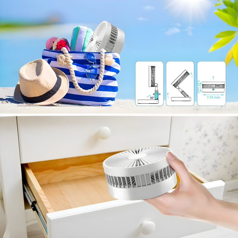 Portable USB Rechargeable Telescopic Fan