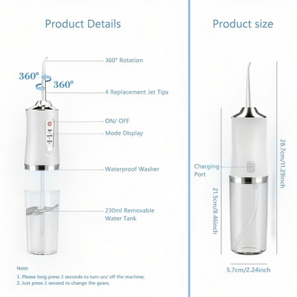 Portable Advanced Dental Water Flosser